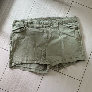 Old Navy Green Pixie Shorts Relaxed Fit